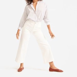 Everlane Wide Leg Crop Pants, Bone